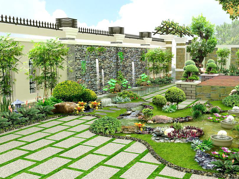 Thiết kế sân vườn thể hiện phong cách sống